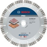 Bosch PRO Stone - Disc diamantat de taiere segmentat 230x22.2x2.4 mm taiere uscata