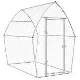 Cumpara ieftin Cotet pentru pasari, gri, 200x105x182 cm, otel galvanizat