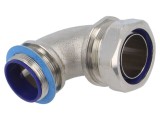 Conector unghi 90&deg; metric exterior nerotativ HELLERMANNTYTON M40 IP68