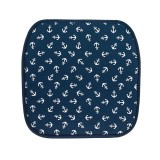 Perna pentru scaun, 39x39 cm, Albastru cu ancore, Poliester, ATU-081949, Oem
