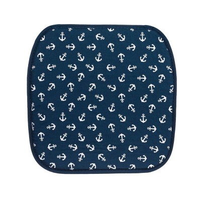 Perna pentru scaun, 39x39 cm, Albastru cu ancore, Poliester, ATU-081949 foto