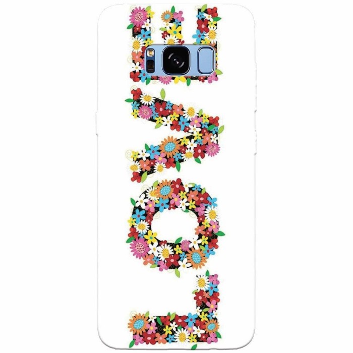 Husa silicon pentru Samsung S8, Love Made By Flowers Husa silicon pentru Samsung S8, Love Made By Flowers