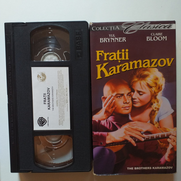 caseta video VHS film artistic vechi Fratii Karamazov, romanul lui Dostoievski