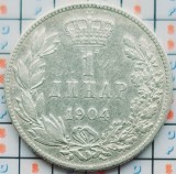 Serbia 1 Dinar - Petar I 1904 argint - km 25 - A032