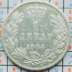 Serbia 1 Dinar - Petar I 1904 argint - km 25 - A032