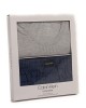 Pijama Barbati Calvin Klein Comfort Fleece Grey/Denim, Marimea S. Set Bluza Bumbac + Pantaloni Poliester. Logo Brodat