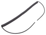 Cablu spiralat 2x0,14mm2 PUR negru 0,3-1,2m 300V