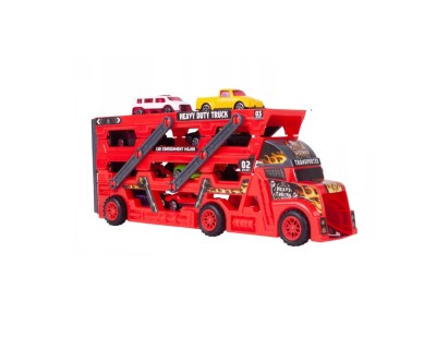 Set camion de remorcare cu 3 nivele, 8 masini, MalPlay 109208 foto