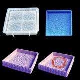Matrita pentru tava de bijuterii FineInno, silicon, alb, 12.8 x 12.8 x 2.2 cm