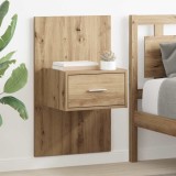 vidaXL Dulap de pat 2 pcs stejar artizanal 48.5 x 32.5 x 80 cm