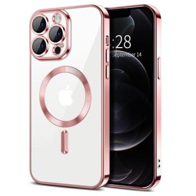 Husa pentru iPhone 12 Pro - Techsuit Luxury Crystal MagSafe - Pink foto