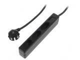 Prelungitor cu 3 Prize, 1.5m, 250VAC, 7.5A, Logilink