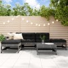 VidaXL Set mobilier relaxare grădină&amp;perne 6 piese gri lemn masiv pin 3185908