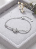 Cumpara ieftin Bratara din Argint 925 cu Cristal Central Solitaire, Halo E i Elemente Inima , Lux E i Stralucire Magnifica