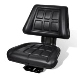VidaXL Scaun de tractor cu spătar, negru