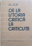 DE LA ISTORIA CRITICA LA CRITICISM. ISTORIOGRAFIA ROMANA LA FINELE SECOLULUI XIX SI INCEPUTUL SECOLULUI XX-AL.ZU