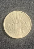 Moneda Cehoslovacia 20 haleri 1921