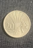 Moneda Cehoslovacia 20 haleri 1921