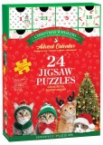 Calendar de advent, Eurographics, Pisici, 24 puzzle-uri, 50 piese