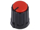 Buton Rotativ Miniatural cu Indicator Plastic &Oslash;6mm Roșu - Control Precis pentru Dispozitive Electronice