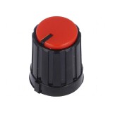 Buton Rotativ Miniatural cu Indicator Plastic &Oslash;6mm Roșu - Control Precis pentru Dispozitive Electronice