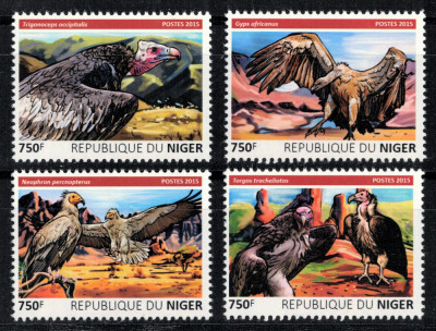 NIGER 2015 - Vulturi /serie completa MNH foto