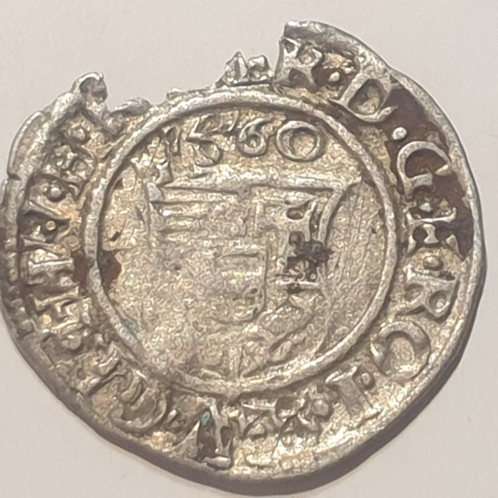 Ungaria 1 denar 1560 KB argint Ferdinand l