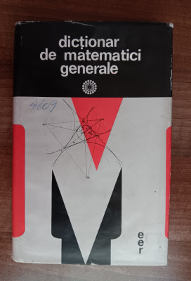 myh 35f - Dictionar de matematicii generale - ed 1977 foto