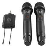 Set 2 microfoane UHF wireless cu receptor foto