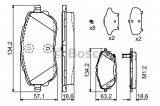 Set placute frana,frana disc TOYOTA COROLLA Limuzina (NRE18, ZRE17, ZRE18, NDE18) (2013 - 2016) BOSCH 0 986 494 676
