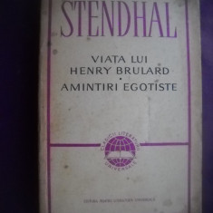 HOPCT VIATA LUI HENRY BRULARD-AMINTIRI EGOTISTE/STENDHAL- 1965 - 596 PAGINI