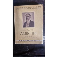 Amintiri (1848-1891) , N. Gane , 1941