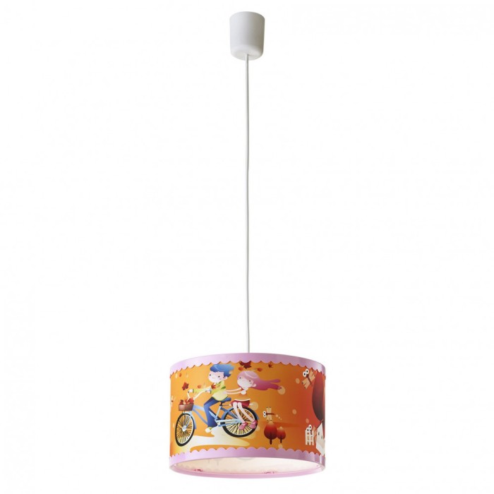 Lustra copii DacEnergy&copy;, structura si dispersor fabricat din material plastic, dulie E27, 28W, 280 x 800 mm, multicolora