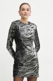 Bardot rochie ALESSIA culoarea negru, mini, mulată, 58950DB1