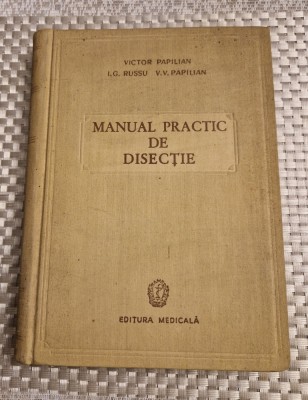 Manual practic de disectie Victor Papilian foto