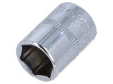 Cap tubular HEX 13mm 1/4 25mm oțel crom-vanadium 6-puncte