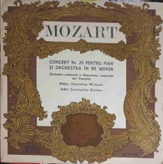 Disc vinil, LP. Concert Nr.20 Pentru Pian si Orchestr&amp;#259; in Re Minor-Mozart, Orchestra Simfonica A Filar-328095