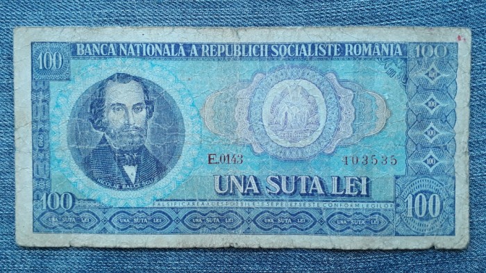 100 Lei 1966 Romania / seria 403535