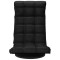 Scaun de podea pivotant, negru, material textil - 3