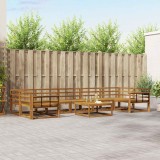 vidaXL Set de canapele de exterior 8 pcs natural Lemn Solid de Acacia 3367342