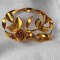 BROSA TRANDAFIR aurita 1920 art deco FRANTA manopera EXCEPTIONALA vintage UNICAT