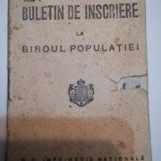 1945.Buletin de identitate, Regatul Romaniei, Primăria com Herăști, Ilfov