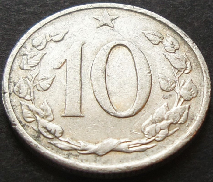 Moneda exotica 10 HALERU - RS CEHOSLOVACIA, anul 1962 *cod 2609 C