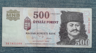 500 Forint 2003 Ungaria / R&amp;aacute;k&amp;oacute;czi Ferenc II / seria 7855509 foto