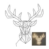 Decoratiune Ren cu LED -uri, din Sarma Metalica, 53&times;51 cm