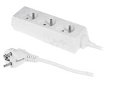 Prelungitor Alimentare PLASTROL 3x1mm&sup2; Schuko 3 Prize PVC Alb 1,5m W-97474