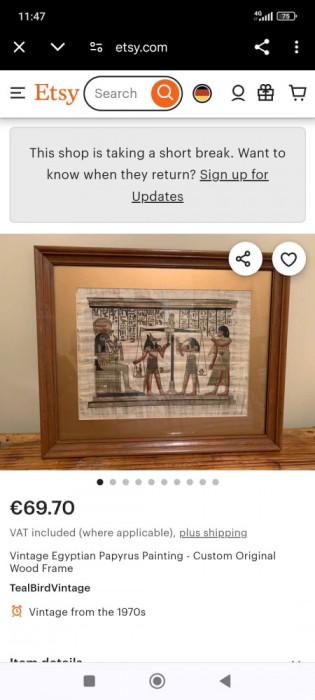 Papirus vintage egiptean