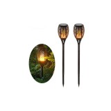 Lampa Solara LED Gradina, Efect Flacara Torta, Design Oriental, ABS, ON/OFF, Exterior