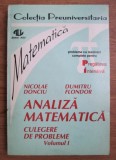 Analiza matematica, vol. 1 Culegere de probleme Nicolae Donciu, Dumitru Flondor