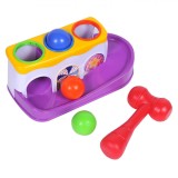 Jucarie Sortator cu Ciocan pentru Bebelusi, Multicolor, 3 Bile, CMCLASS